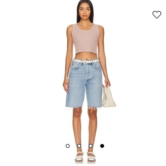 Agolde Highrise Straight Leg Denim Jorts - Picture 1 of 10